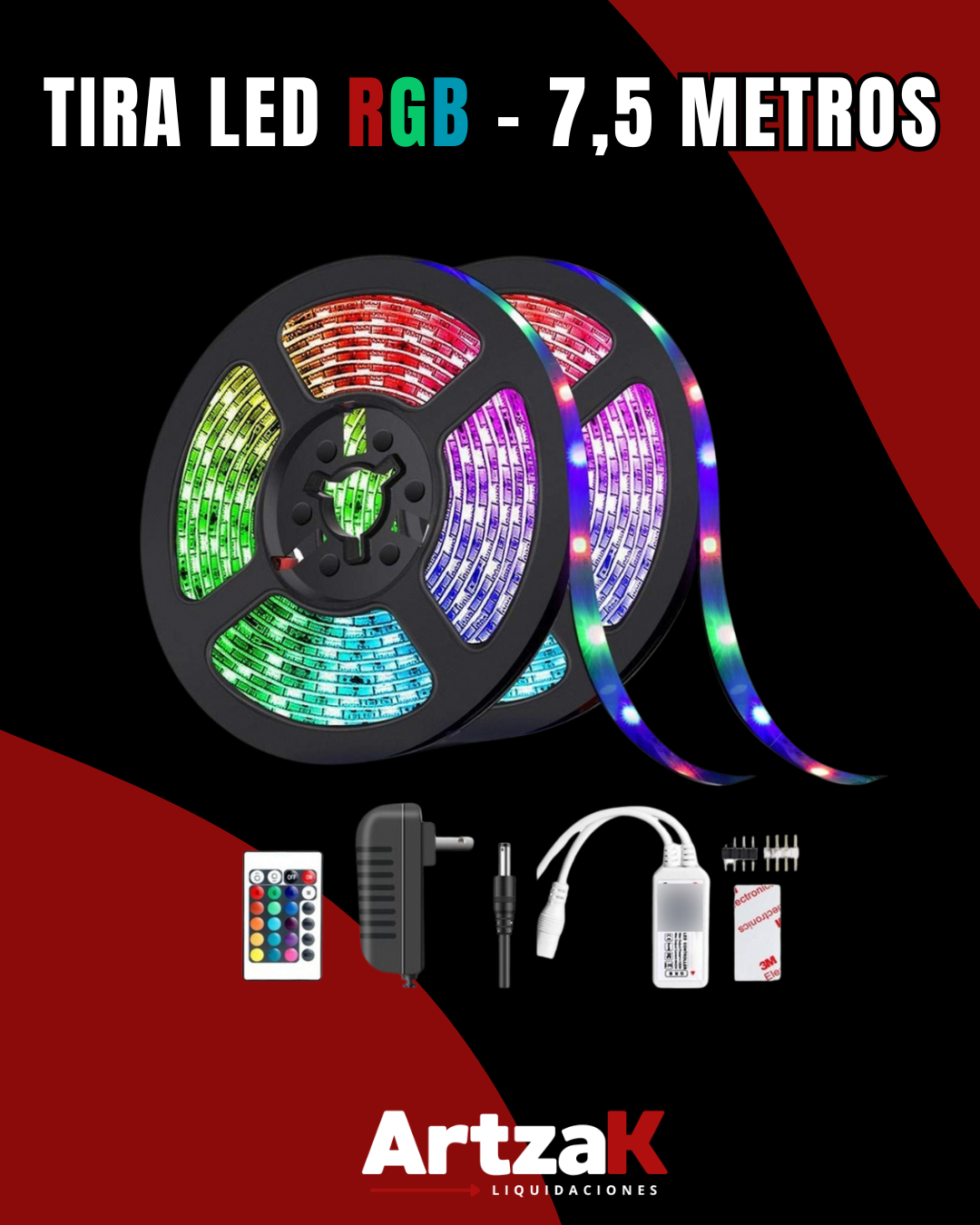 Tira LED Kit Completo 12/24v 7,5 Metros